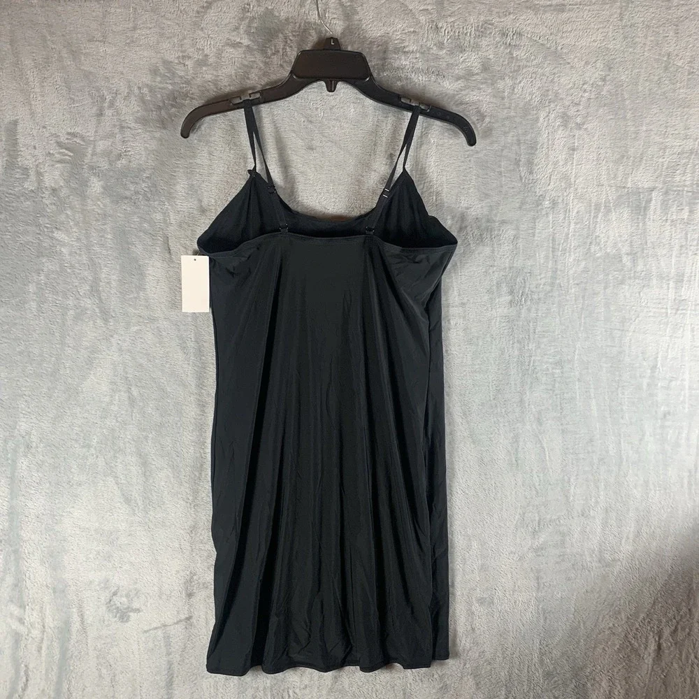 Steve Madden Women's Slip Dress XL Black Micro Strappy Bodycon Witchy Y2K NWT‎ - Picture 2 of 8